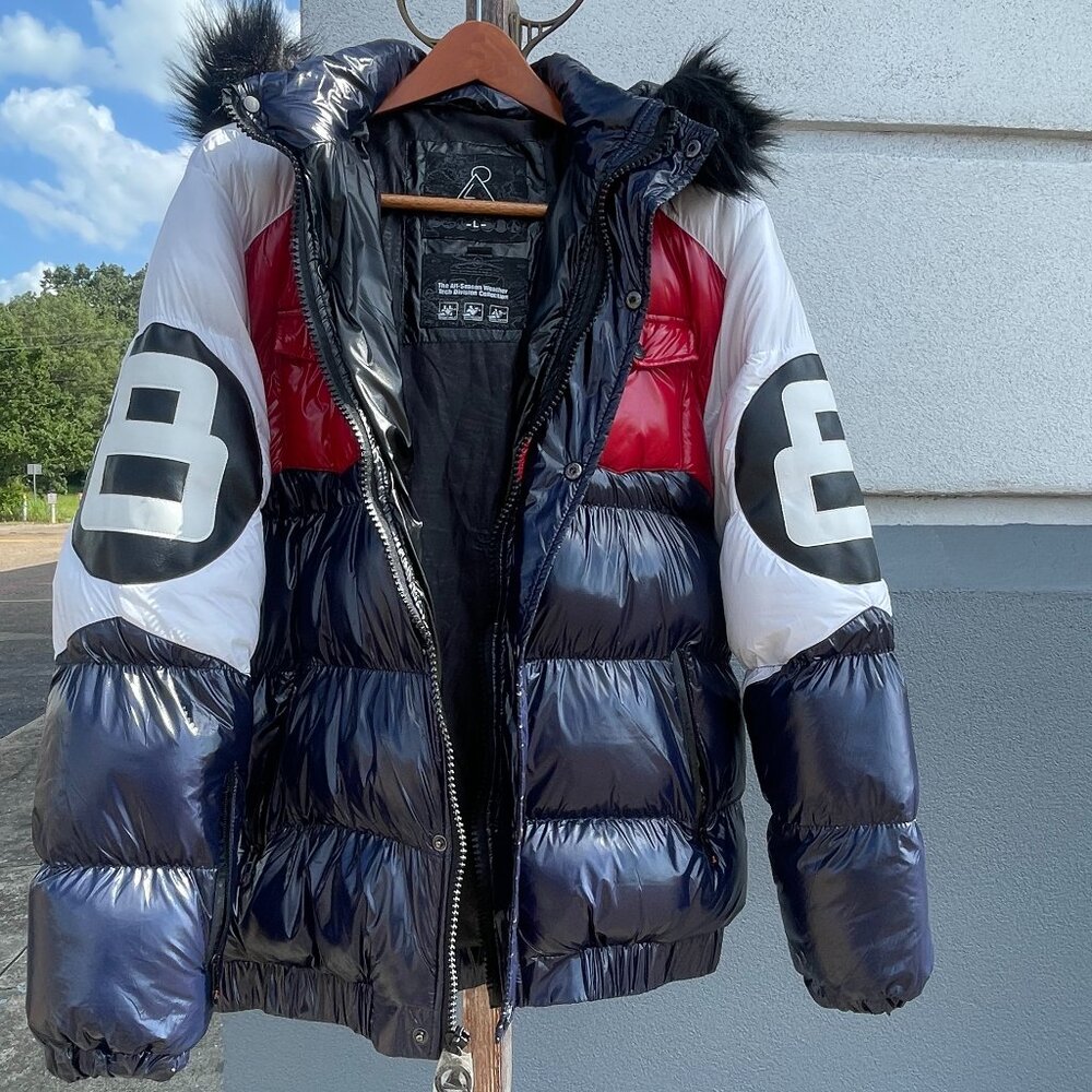 NWOT Men's Large Awaknd Land 8 Ball All-Season Puffer Jacket - Picture 5 of 15